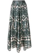 Forte Forte Patterned Asymmetric Skirt - Blue
