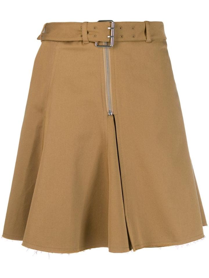 Alexa Chung Buckled Waist Skirt - Neutrals