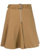 Alexa Chung Buckled Waist Skirt - Neutrals