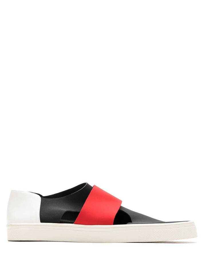 Gloria Coelho Panelled Slip-on Sneakers - Red