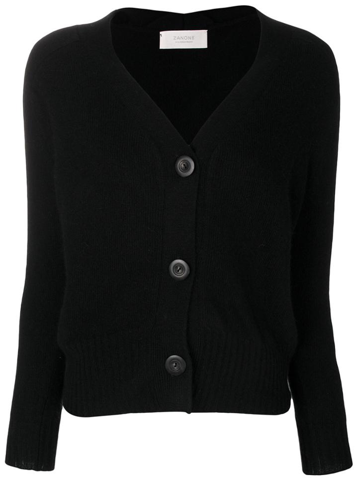 Zanone V-neck Cardigan - Black