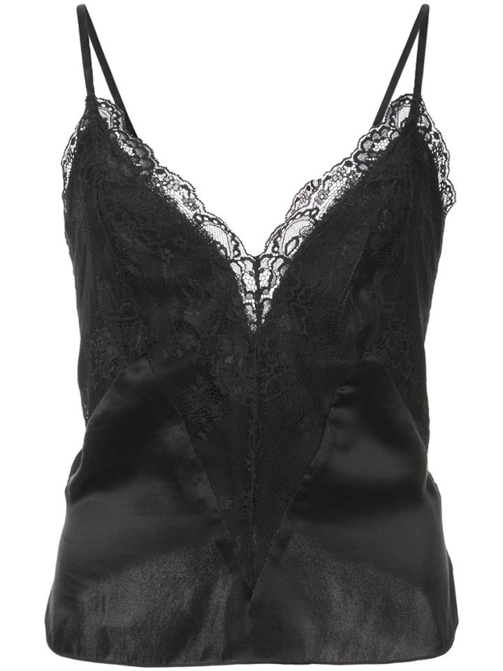 Faith Connexion Lace Inserts Cami Top - Black