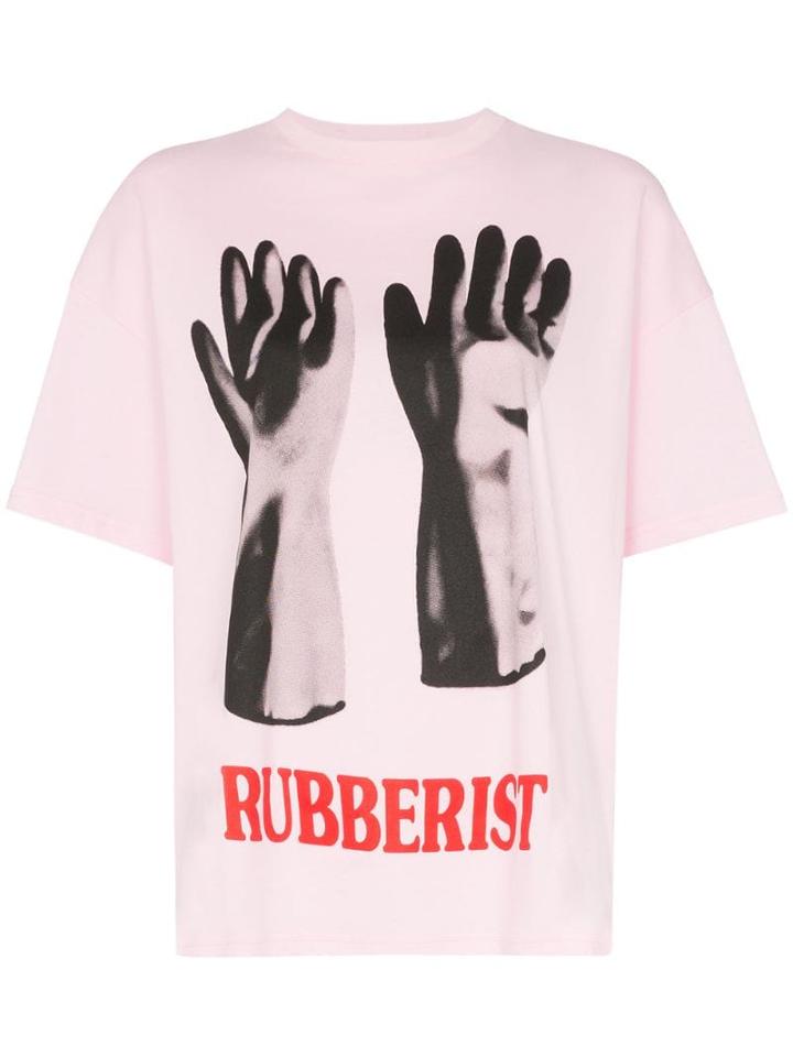 Christopher Kane Rubberised Glove Print T-shirt - Pink
