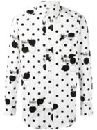Comme Des Garçons Dots Shirt, Men's, Size: Large, White, Cotton