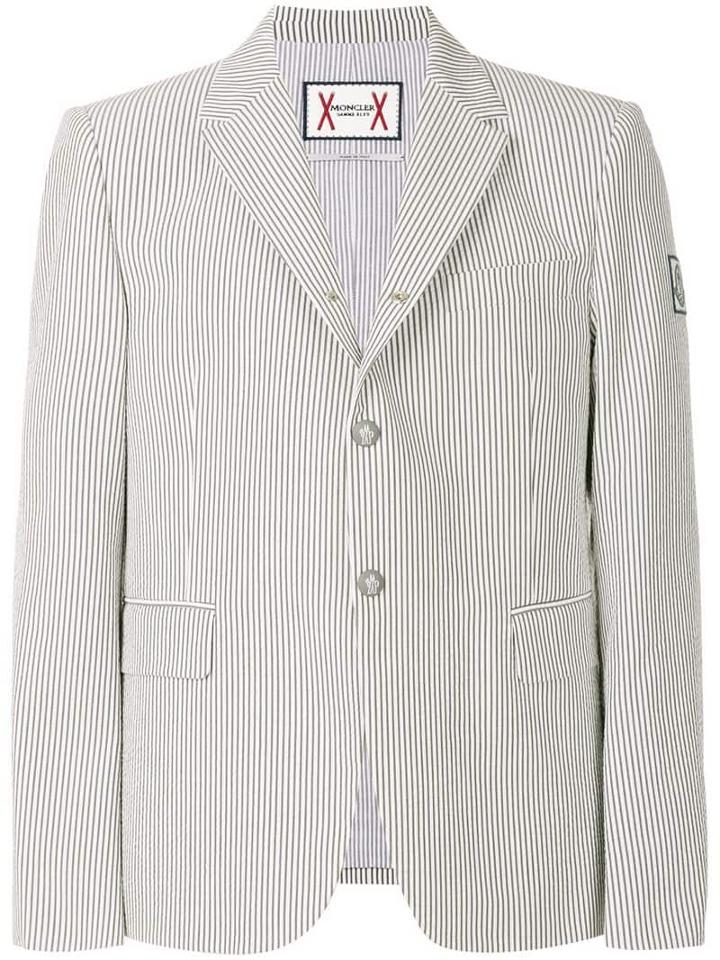 Moncler Classic Fitted Blazer - Grey