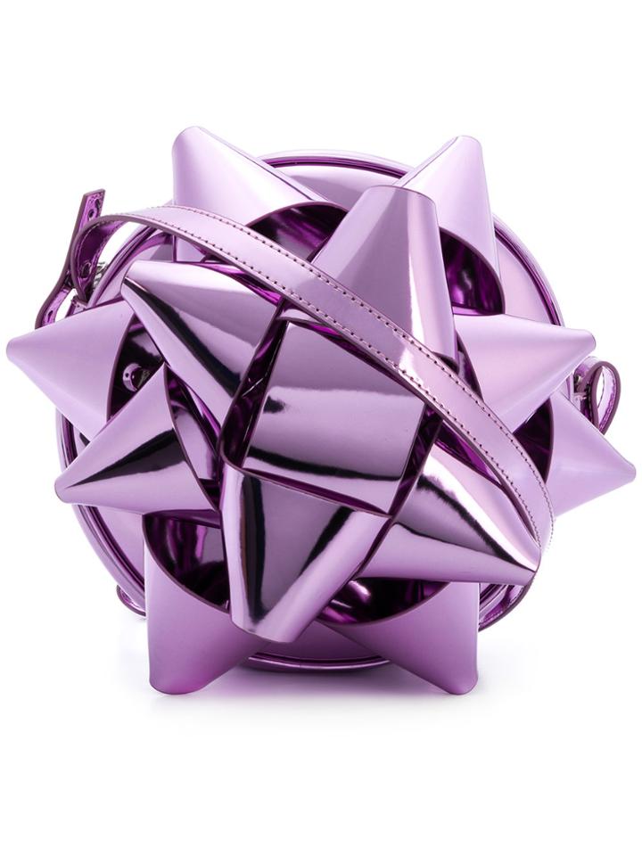 Mm6 Maison Margiela Gift Bow Shoulder Bag - Pink & Purple