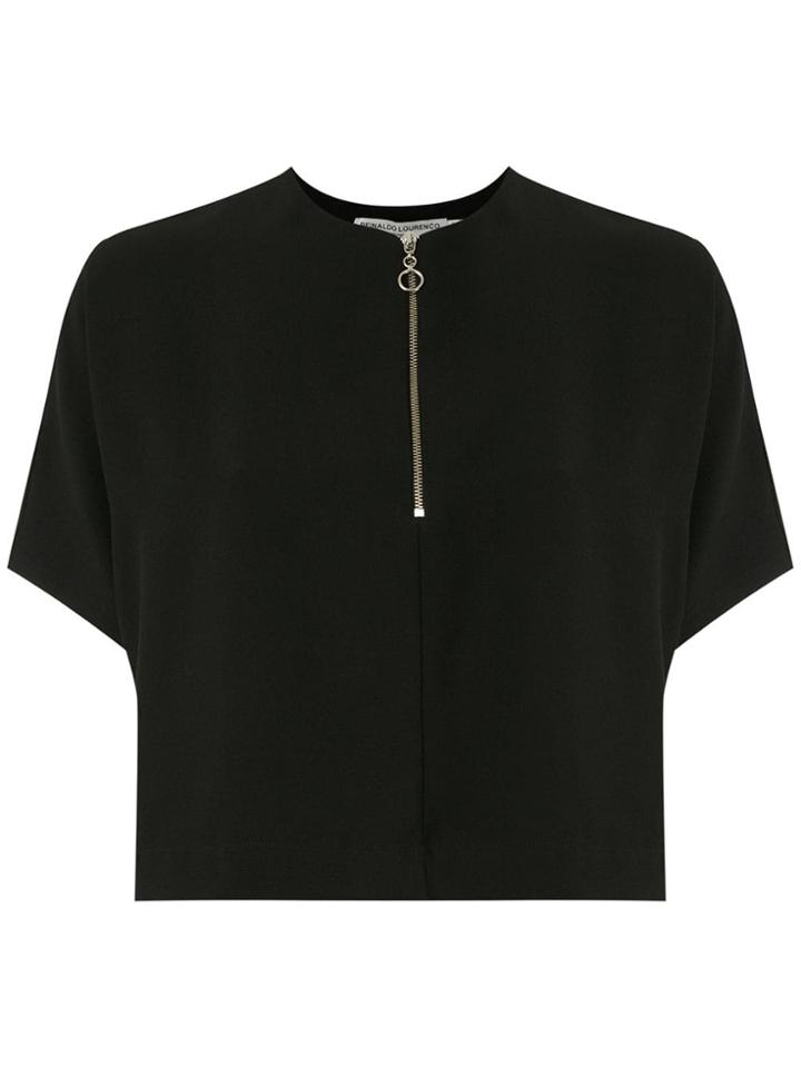 Reinaldo Lourenço Zipped Neck Blouse - Black