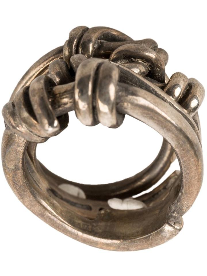 Tobias Wistisen Stone Ring, Adult Unisex, Size: 54, Metallic