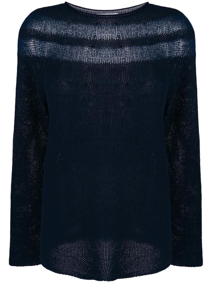 Cruciani Sheer-panel Jumper - Blue