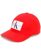 Calvin Klein Jeans Logo Print Cap - Red