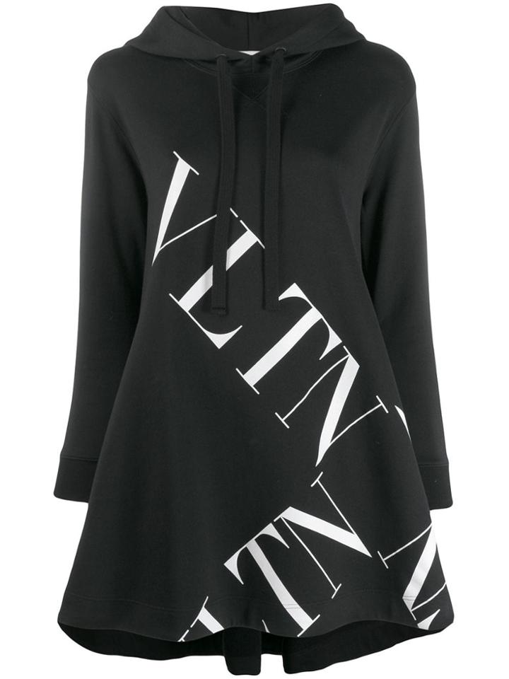 Valentino Vltn Long Hoodie - Black