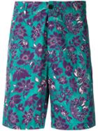 Just Cavalli Floral Print Shorts - Blue