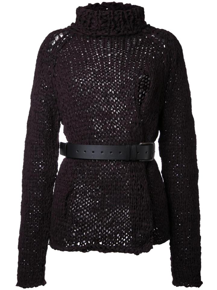 Rundholz Knitted Turtleneck Pullover - Pink & Purple