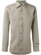 Tom Ford - Buttoned Shirt - Men - Linen/flax - 40, Green, Linen/flax