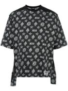 Ktz Monogram Print T-shirt, Adult Unisex, Size: Xl, Black, Cotton