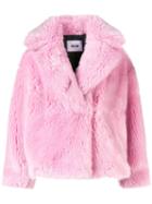 Msgm Faux Fur Jacket - Pink