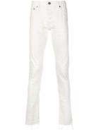 John Elliott Raw Hem Skinny Jeans - White