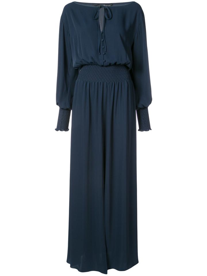 Jay Godfrey Tie Neck Maxi Dress - Blue