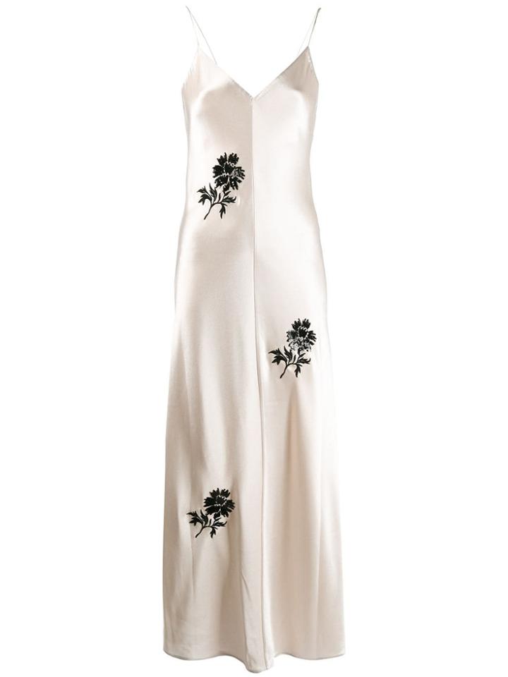 Tory Burch Embroidered Flower Dress - Neutrals