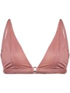 Fleur Du Mal Built Up Triangle Bikini Top - Pink & Purple