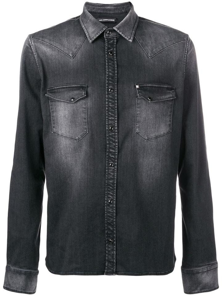 Karl Lagerfeld Basic Western Shirt - Black