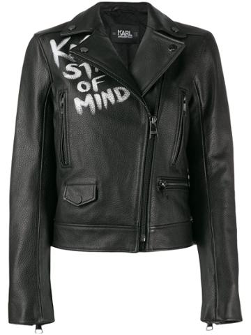 Karl Lagerfeld Karl X Olivia Biker Jacket - Black