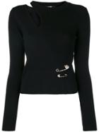 Versus Cut-out Fitted Sweater - Black