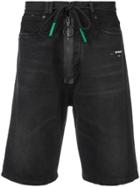 Off-white Tied Waist Shorts - Black