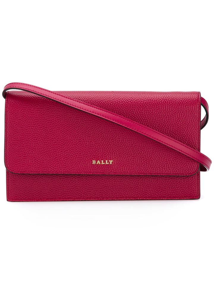 Bally Flap Crossbody Bag, Women's, Pink/purple, Leather