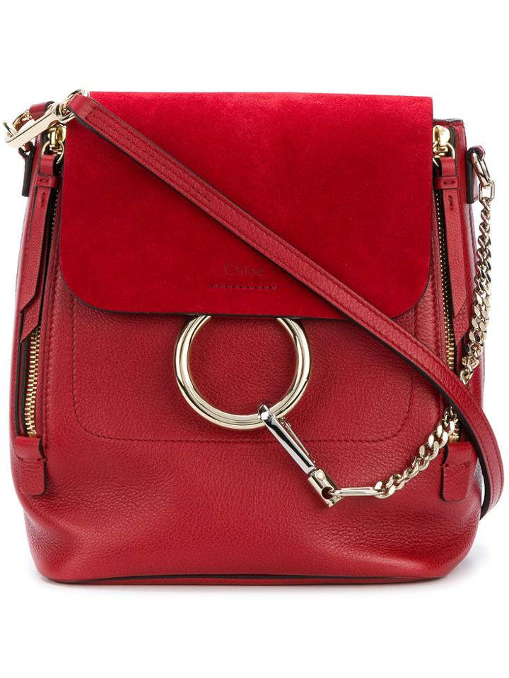 Chloé Faye Small Backpack - Red