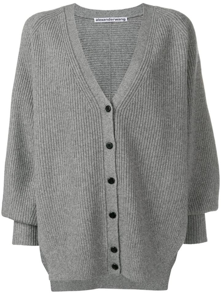 Alexander Wang Draped Oversized Cardigan - Grey