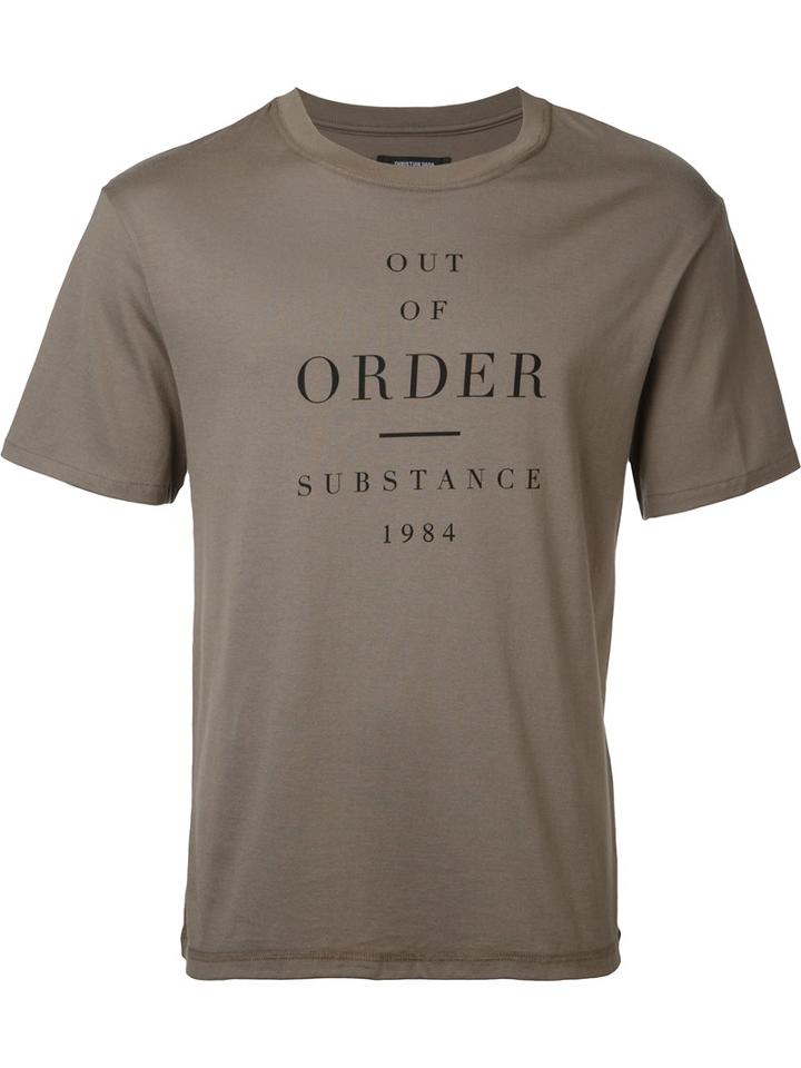 Christian Dada Out Of Order T-shirt, Men's, Size: 48, Green, Cotton