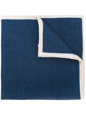 Eleventy Classic Pocket Square, Men's, Blue, Wool