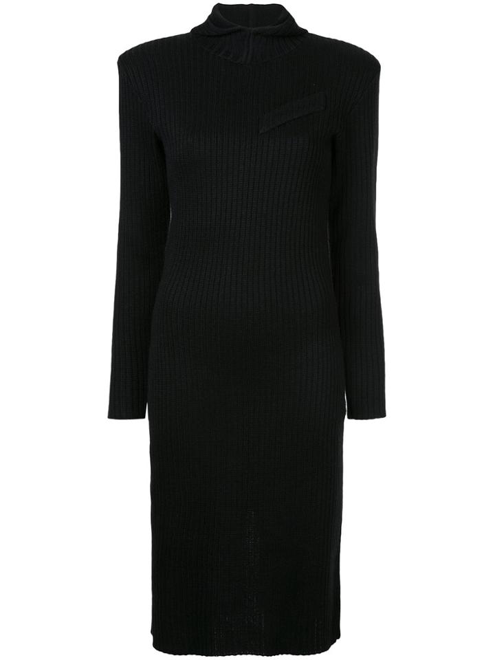 Bevza Balaclava Knitted Dress - Black