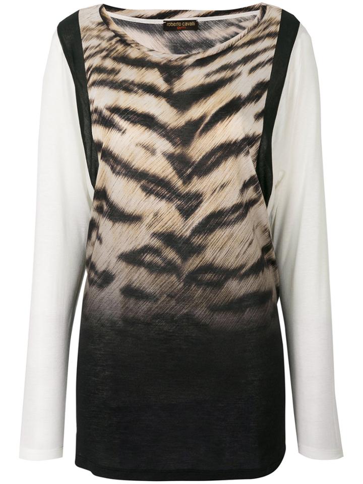 Roberto Cavalli Tiger Print Vest Top - Brown