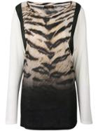 Roberto Cavalli Tiger Print Vest Top - Brown