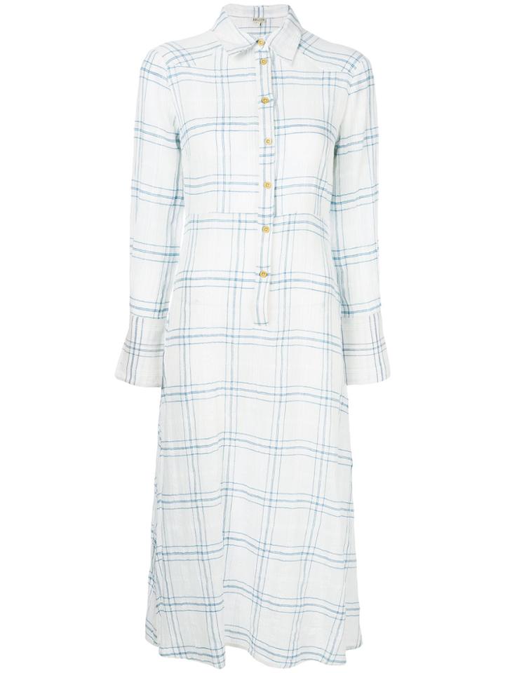 Belize Officiel Silas Check Dress - White