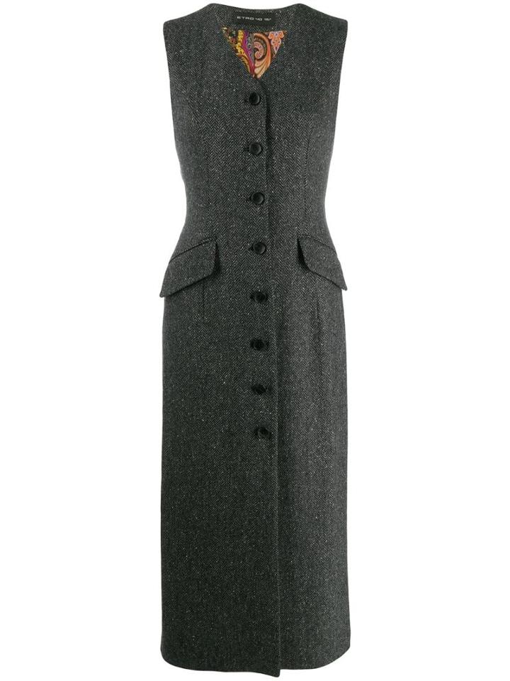 Etro Button Down Dress - Grey