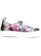 Calvin Klein Collection Peony Print Slip-on Sneakers