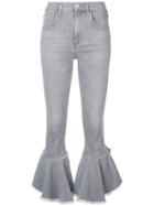 Citizens Of Humanity Cropped Ruffled Jeans - Grey