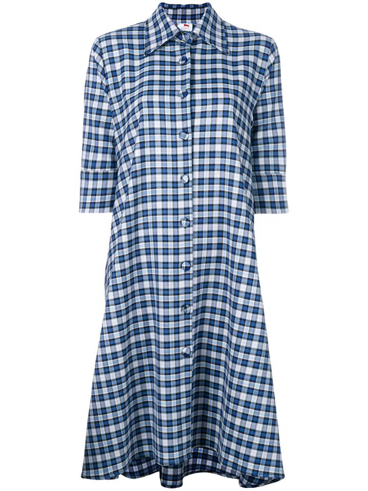 Ultràchic Check Shirt Dress - Blue