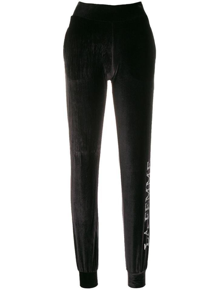 Philipp Plein Jogging Trousers Crystal Plein - Black
