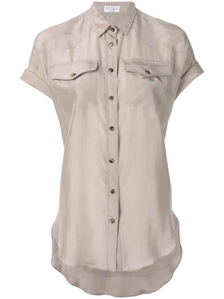 Brunello Cucinelli Chest Pocket Shirt - Neutrals