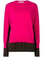 Marni Colour-block Fitted Sweater - Pink & Purple