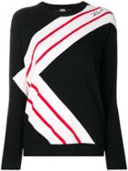 Karl Lagerfeld K-striped Jumper - Black