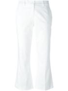 P.a.r.o.s.h. Flare Trousers, Women's, Size: M, White, Cotton/spandex/elastane