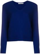 Vince Long-sleeve Fitted Sweater - Blue