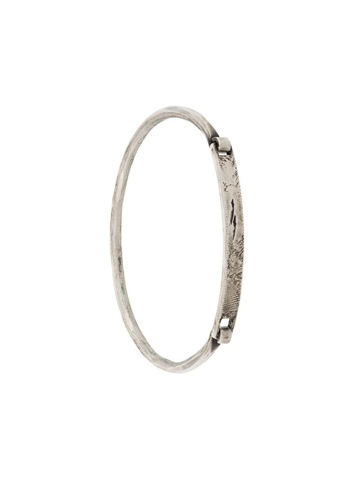Werkstatt:münchen Distressed Detail Bracelet - Silver