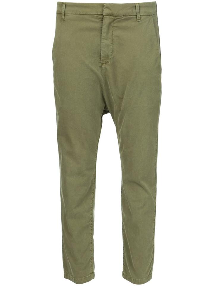 Nili Lotan Drop-crotch Trousers, Women's, Size: 4, Green, Cotton/other Fibres