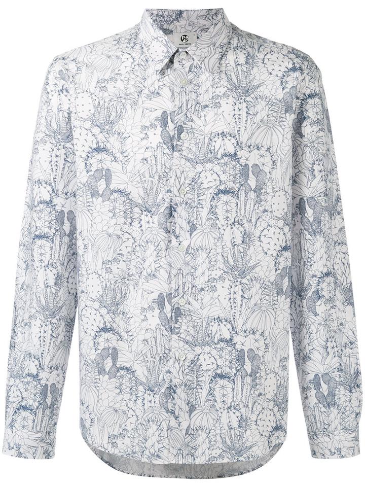 Ps By Paul Smith - Printed Shirt - Men - Cotton - L, White, Cotton